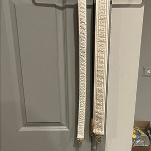 Cream and Gold Patterned Bag Strap